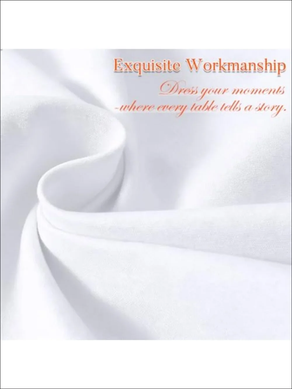 10 Pack White Rectangle Table Cloth 60x102 Inch Polyester for 6 Foot Tables